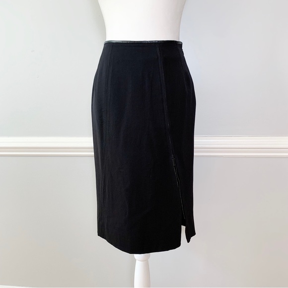 Gucci Zipper Slit Wool Blend Pencil Skirt Sz XS - Picture 1 of 14